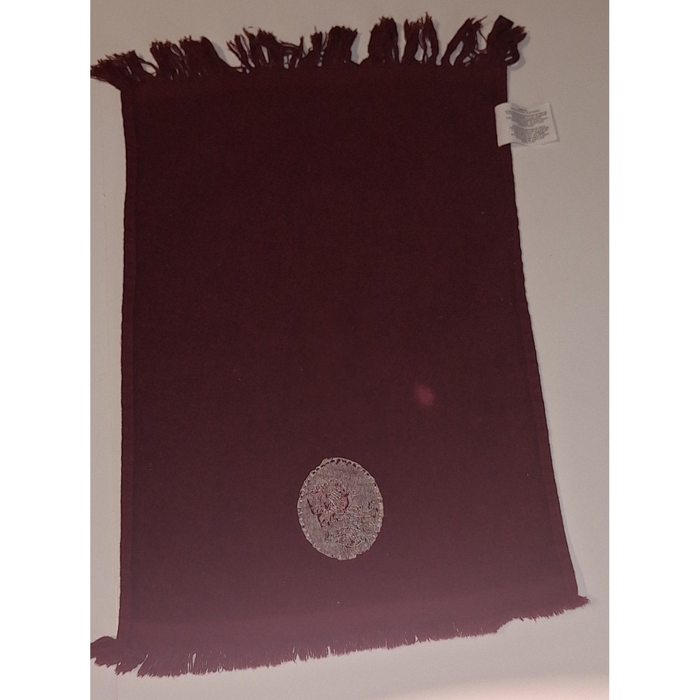 Cannon Vintage Burgundy Towel Set 4pc Pink Rose Floral Applique Cotton Canada - Picture 12 of 16